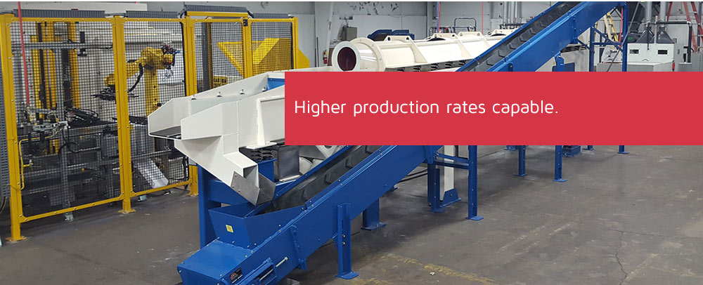 Higher production rates capable.